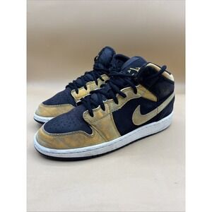 Air Jordan 1 Retro Mid "Reverse Love Black Yellow" (554725-071) Size 4.5